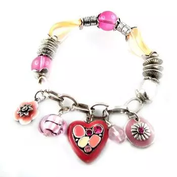 Les Trsors De Lily [E8894] - Розово-фиолетовый дизайнерский браслет «Бабушка»