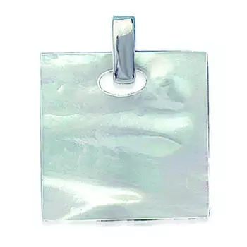 Les Trsors De Lily [E9089] - Серебряный кулон Дзен серебряный перламутр - 25x25 мм