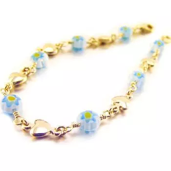 Les Trsors De Lily [E9825] - Голубой позолоченный браслет Melody of Love