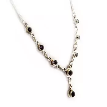 Les Trsors De Lily [F0616] - Серебряное ожерелье с аметистом «Небеса»