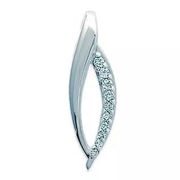 Les Trsors De Lily [F1306] - Серебряный кулон Darling Серебристо-белый (родированное покрытие) - 23x8 мм