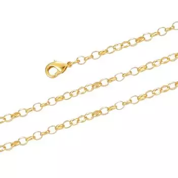 Les Trsors De Lily [F6363] - Позолоченная цепочка Jaseron золотистая - 85 см 3 мм