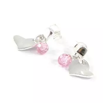Les Trsors De Lily [F6697] - Розовые серебряные серьги Sweet Heart