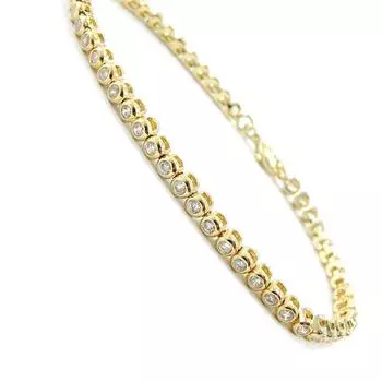 Les Trsors De Lily [F6724] - Белый позолоченный браслет «Богиня»