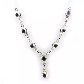 Les Trsors De Lily [F7840] - Серебряное ожерелье с аметистом «Небеса»