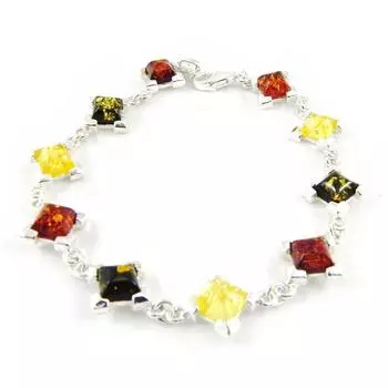 Les Trsors De Lily [F9746] - Серебряный браслет из янтаря «Вдохновение»