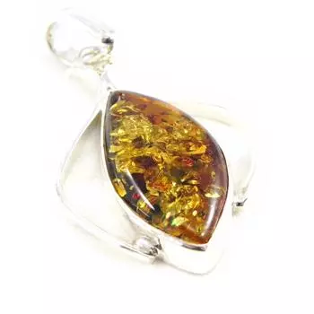Les Trsors De Lily [F9868] - Серебряный кулон из янтаря Chloe