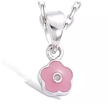 Les Trsors De Lily [G1068] - Серебряный кулон Цветок розовое серебро (родированное покрытие) - 8 мм