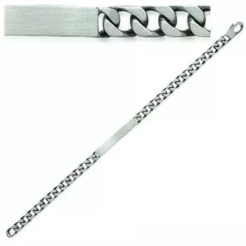 Les Trsors De Lily [G1305] - Панцирная цепочка Eve из состаренного серебра - 18 см 5 мм