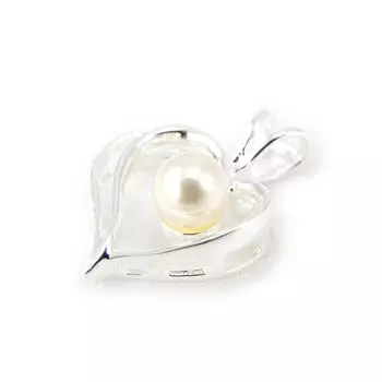 Les Trsors De Lily [G1646] - White Pearl Beauty Silver Pendant