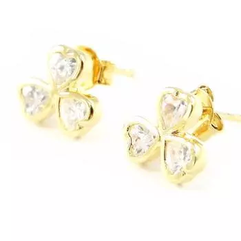 Les Trsors De Lily [G1975] - Позолоченные серьги Клевер