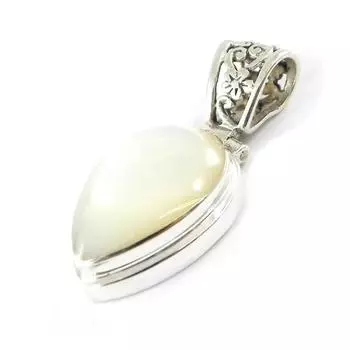 Les Trsors De Lily [G5316] - Серебряный кулон ручной работы Sapa белое серебро - 20x15 мм