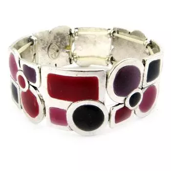 Les Trsors De Lily [G6160] - Дизайнерский браслет «Coloring» красно-фиолетовый