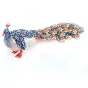 Les Trsors De Lily [G6284] - Шкатулка для украшений Majestic Peacock синяя