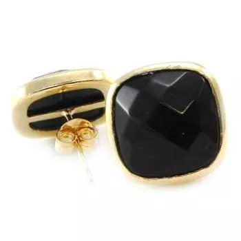 Les Trsors De Lily [G7605] - Черные позолоченные серьги «Линда»