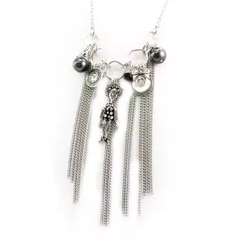 Les Trsors De Lily [G7792] - Дизайнерское колье Capucines серебристо-серое