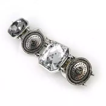 Les Trsors De Lily [G8659] - Серебристо-белый дизайнерский браслет «Килиманджаро»