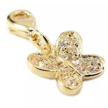 Les Trsors De Lily [G9315] - Позолоченный кулон-шарм Бабочка