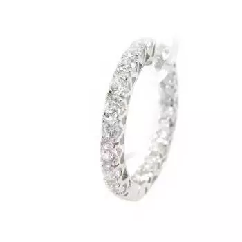 Les Trsors De Lily [G9371] - Белые серебряные обручи Cristal Plnitude 2,5 см