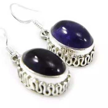 Les Trsors De Lily [H0111] — серебряные серьги с аметистом «Подвески»