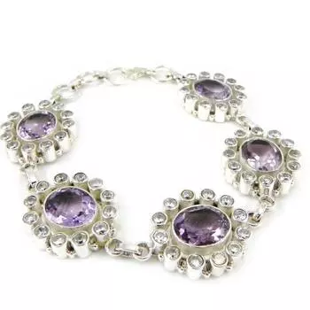 Les Trsors De Lily [H0138] - Серебряный браслет с аметистом Heaven