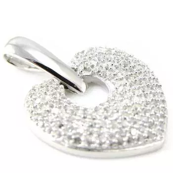 Les Trsors De Lily [H0472] - White Love Divine Silver Pendant