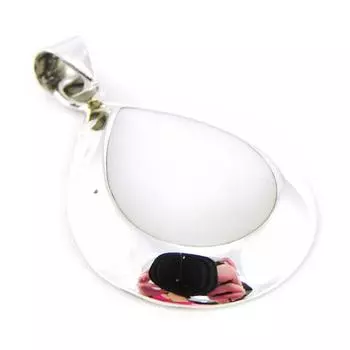 Les Trsors De Lily [H2545] - Серебряный кулон ручной работы Мудрость из серебра с перламутром - 26x22 мм