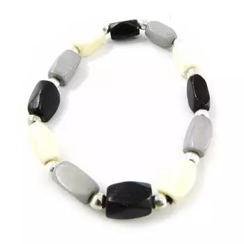 Les Trsors De Lily [H3067] - Дизайнерский браслет «Килиманджаро» черно-серый