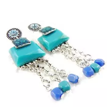 Les Trsors De Lily [H4481] — дизайнерские серьги Anamaya с бирюзой