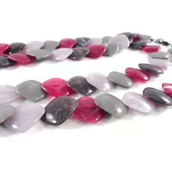 Les Trsors De Lily [H5959] - Дизайнерское колье Coloring пурпурно-серый