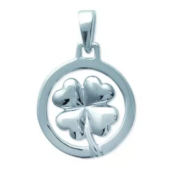 Les Trsors De Lily [H6208] - Серебряный кулон Clover посеребрение (родий) - 15 мм.