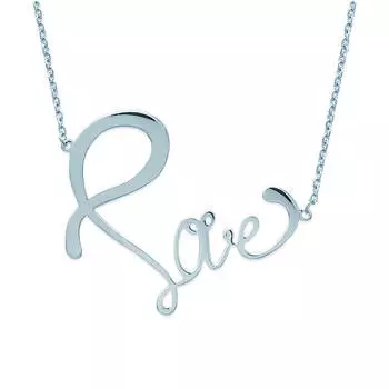 Les Trsors De Lily [H6258] - Серебряное ожерелье Сообщения (Любовь) - 30x37 мм