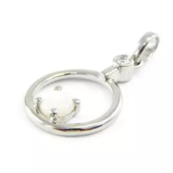 Les Trsors De Lily [H7495] - Серебряный кулон ручной работы Опал богини белое серебро (покрытие родием) - 10x15 мм