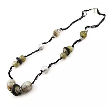 Les Trsors De Lily [H7523] - Дизайнерское колье Kilimanjaro коричневый черный