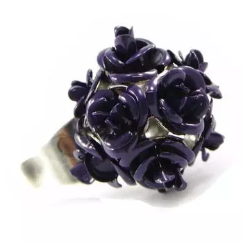 Les Trsors De Lily [H9849] - Пурпурное дизайнерское кольцо Balls of Roses