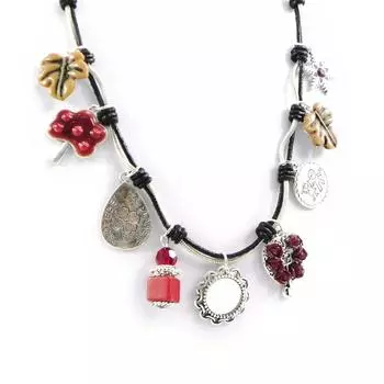 Les Trsors De Lily [H9870] - Дизайнерское колье Lady Nature красно-коричневый