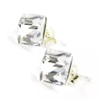 Les Trsors De Lily [I1086] - Серебро BO Crystal Cubes белый 6 мм