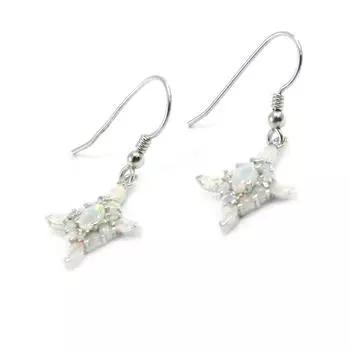 Les Trsors De Lily [I2590] - Серебряные серьги Goddess Opal Серебристо-белый (родированное покрытие) - 32x14 мм