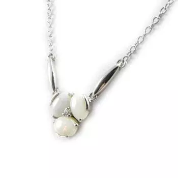 Les Trsors De Lily [I2597] - Серебряное колье Goddess Opal Белое серебро (родированное покрытие) - 12 мм