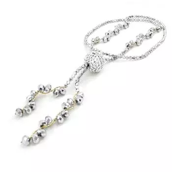 Les Trsors De Lily [I2684] - Дизайнерское длинное колье Sissi , серебро.