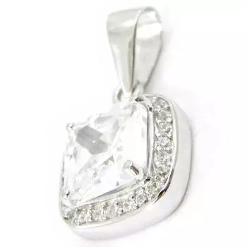 Les Trsors De Lily [I3992] - Серебряный кулон Goddess Белый серебристый (родий) - 12x12 мм.