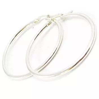 Les Trsors De Lily [I4035] - Серебряные серьги-кольца Хореография серебро (родий) - 4 см 2 мм