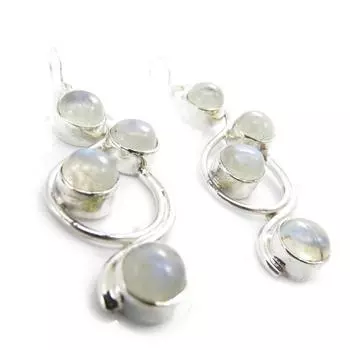 Les Trsors De Lily [I4296] - Серебряные серьги с лунным камнем Heaven
