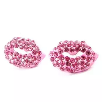 Les Trsors De Lily [I4633] - дизайнерские серьги Sissi бледно-розового цвета.