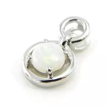 Les Trsors De Lily [I8907] - Серебряный кулон ручной работы Опал богини из белого серебра (с родиевым покрытием) - 10 мм