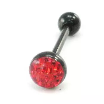 Les Trsors De Lily [I9462] - Красный «хрустальный» пирсинг языка