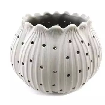 Les Trsors De Lily [J0538] - Серый подсвечник Leaf