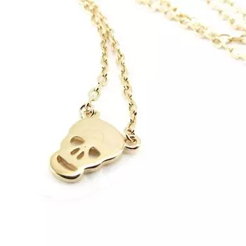 Les Trsors De Lily [J0857] - Позолоченное ожерелье «Череп»