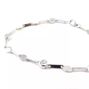Les Trsors De Lily [J2067] - Белый серебряный браслет Богиня