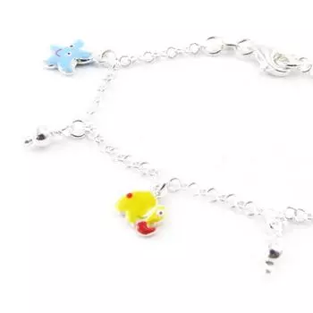 Les Trsors De Lily [J2091] - Серебряный браслет Ronde du Bonheur разноцветный